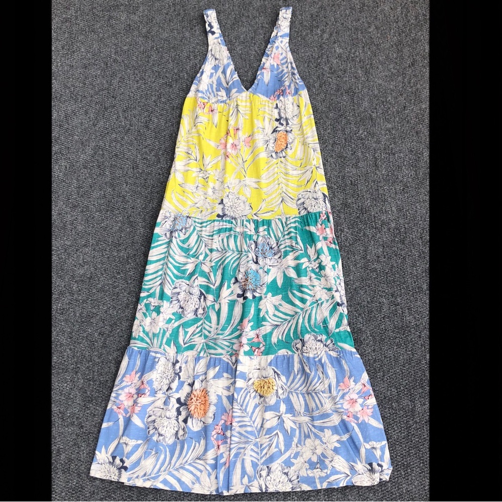 Maeve by Anthropologie tropical cover up maxi dress size medium